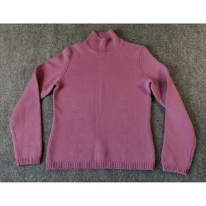 Ann Taylor, Women, Italian Marino Wool,‎ Long Sleeve, Sweater, Mauve, Classic, S
